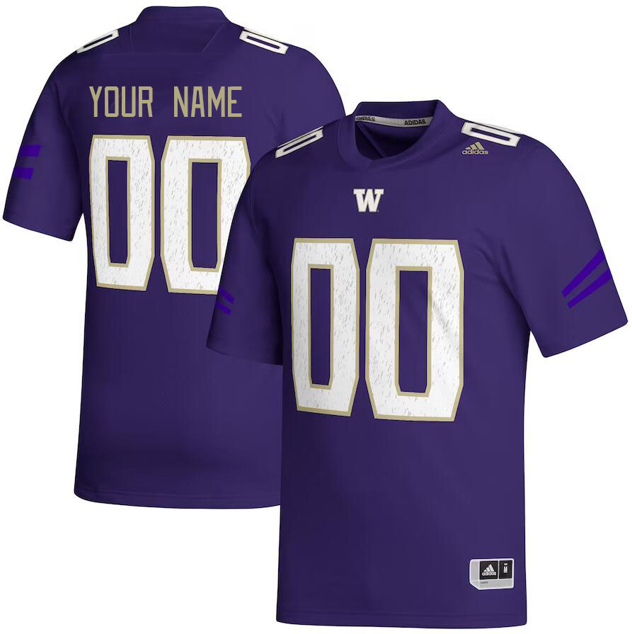 Custom Washington Huskies Name And Number College Football Jerseys Stitched-Purple
